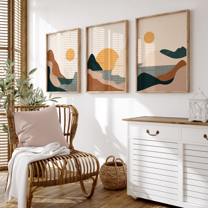 boho trio of prints