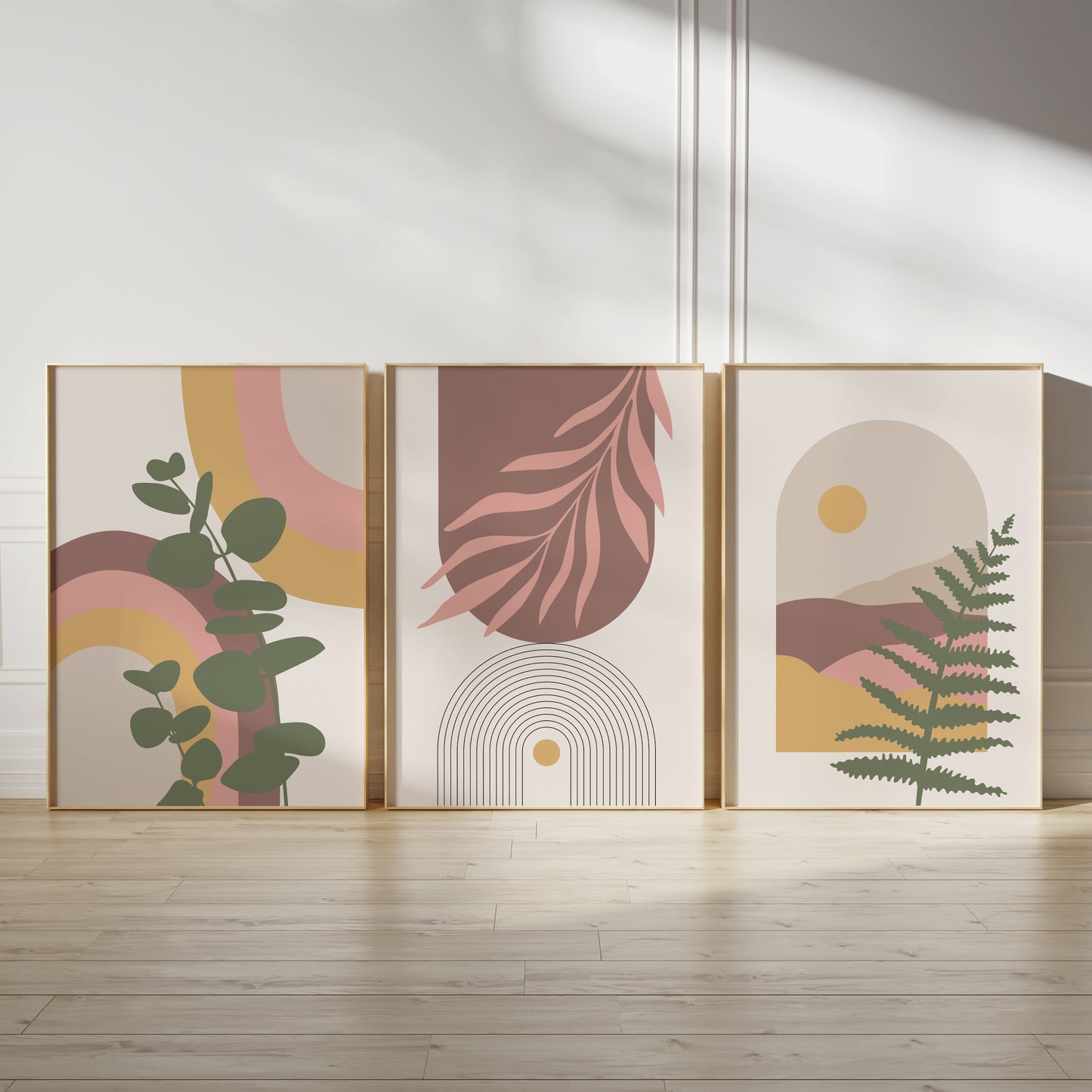 Mauve boho wall art