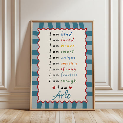 Boys Affirmation Personalised Print