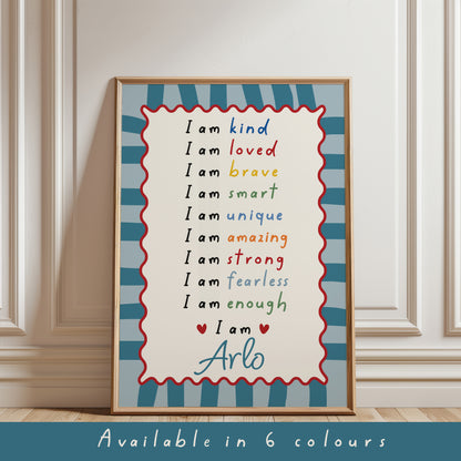 Boys Affirmation Personalised Print