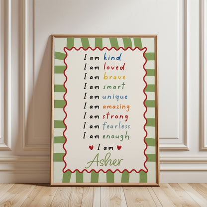 Boys Affirmation Personalised Print