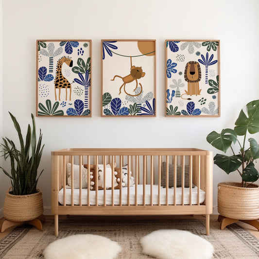 boys blue nursery prints
