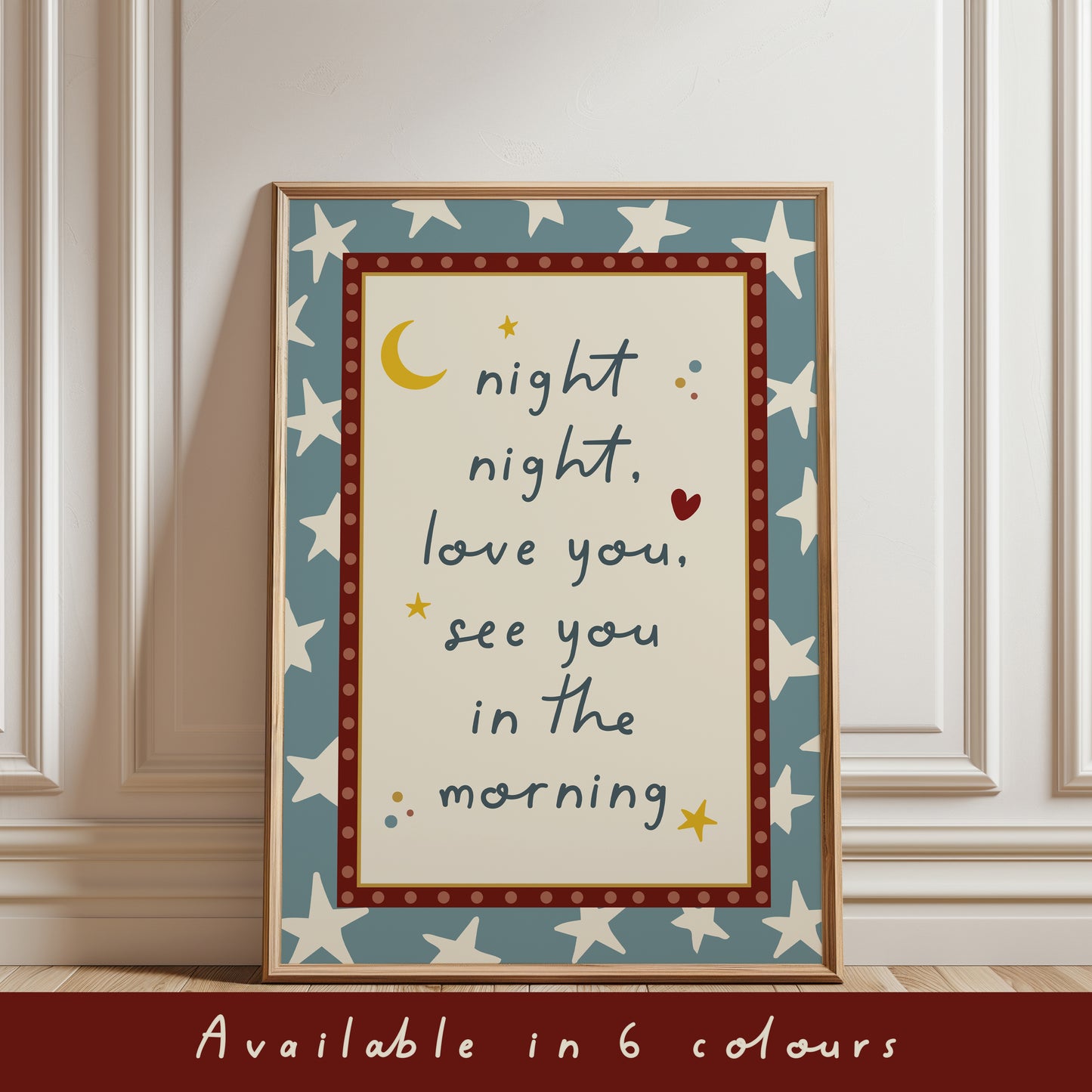 boys nursery print, bedtime quote