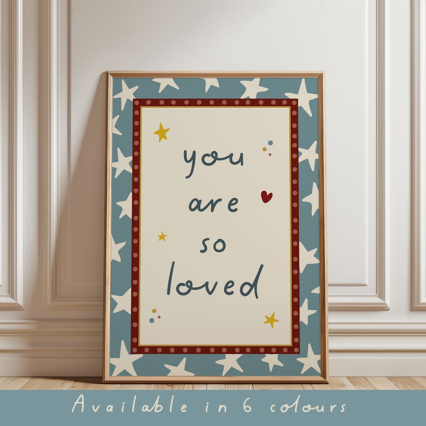 Boys nursery print, you are so loved