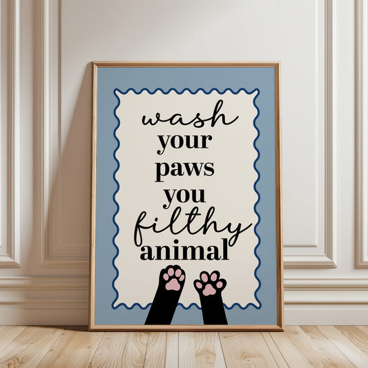 Cat print for bathroom