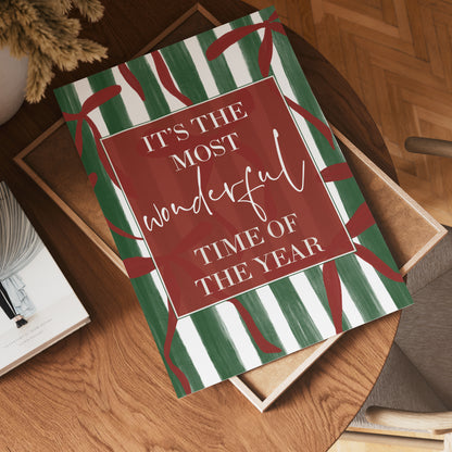 Red & Green Christmas Wall Art Print