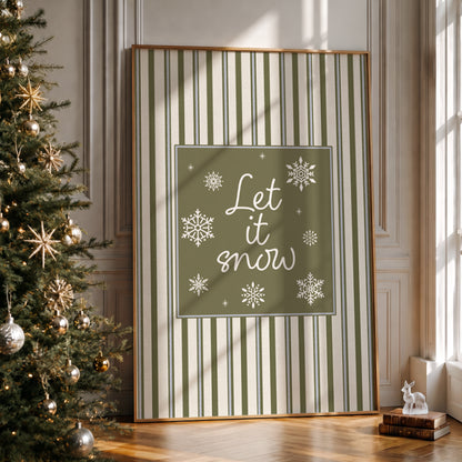 Christmas Print, Let it Snow