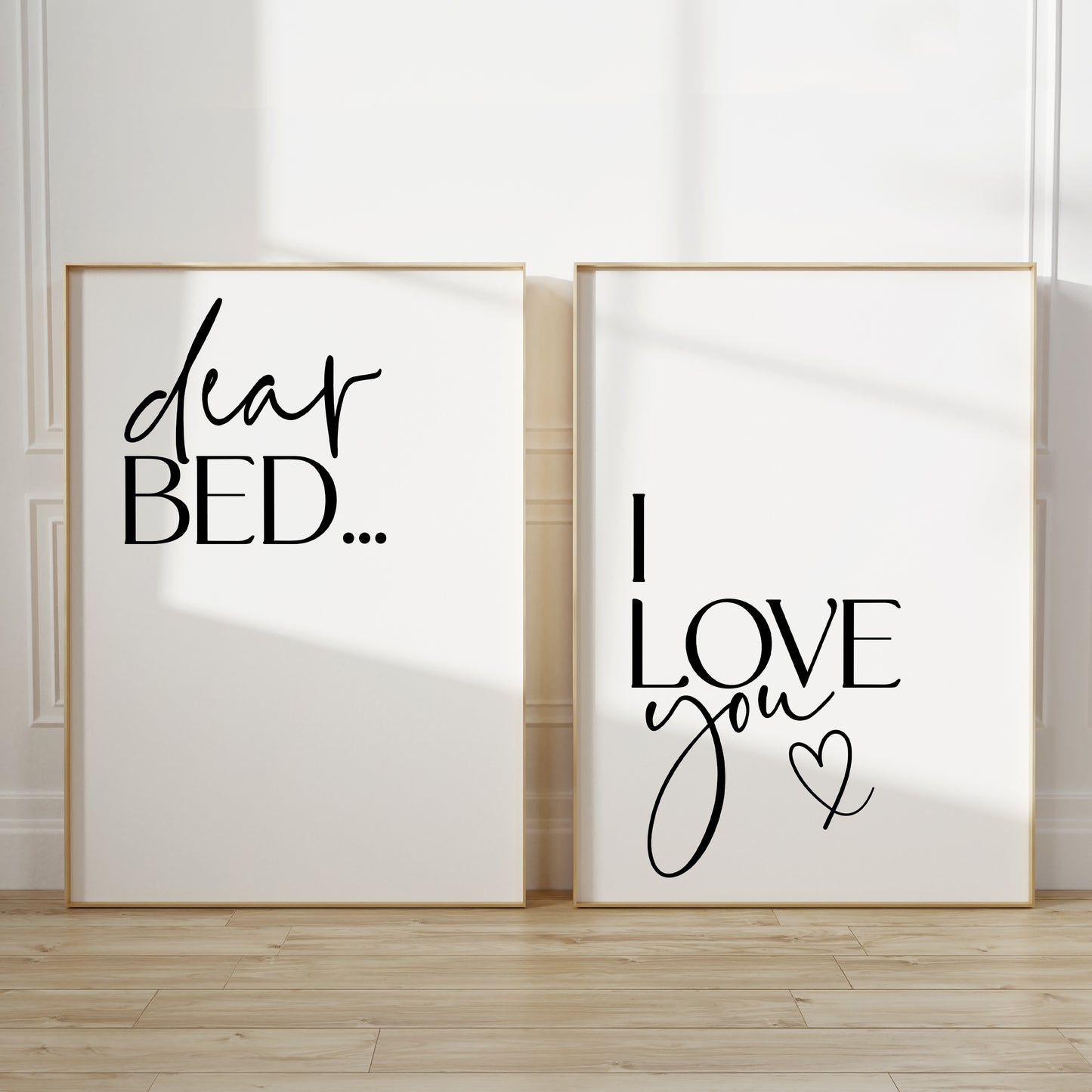 Set of 2 Bedroom Prints, Black & White