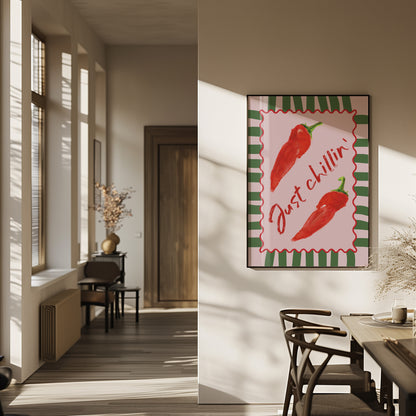 Kitchen Wall Art Print, Just Chillin'