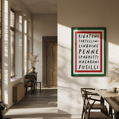 Italian Pasta Kitchen Print