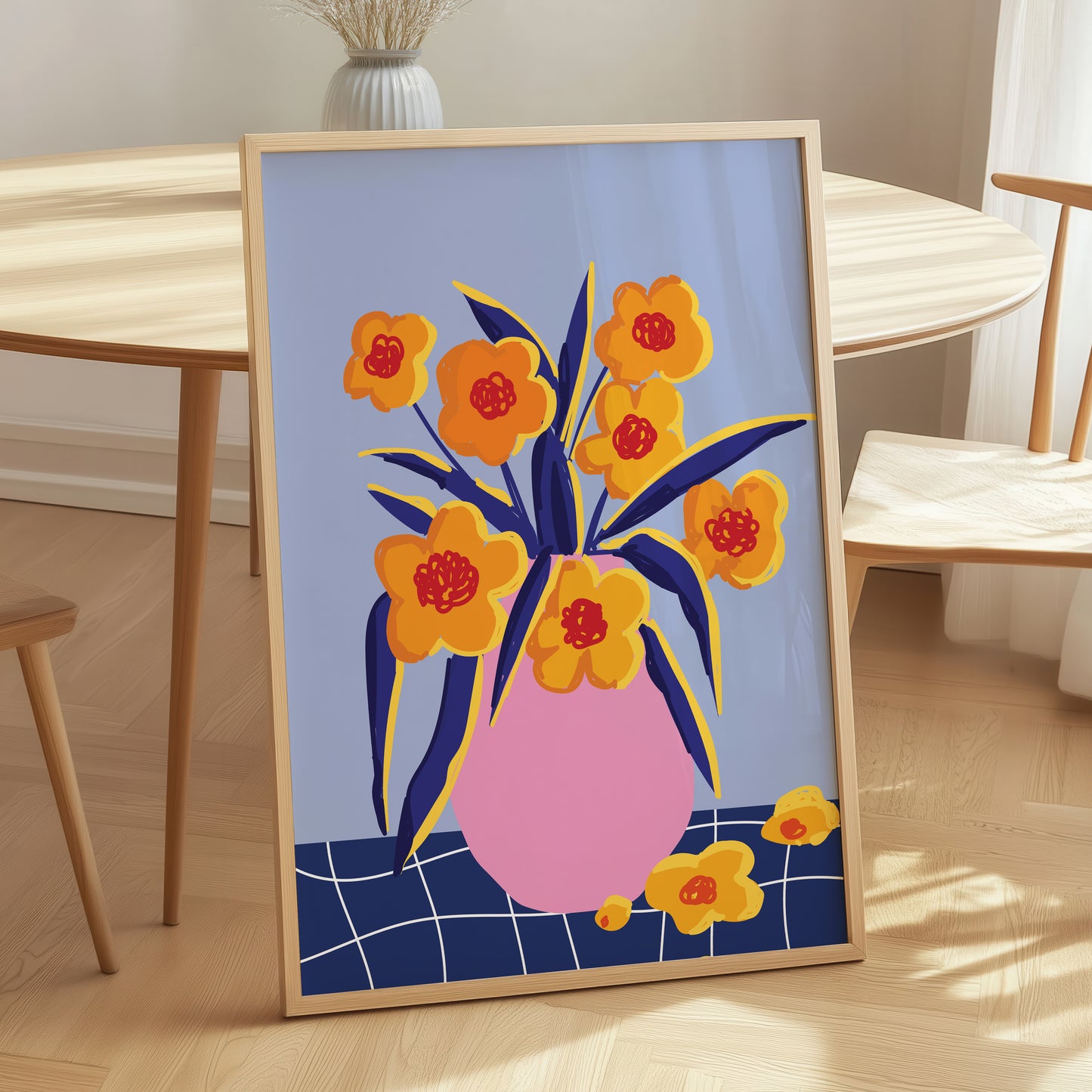 Colourful Kitchen Print, Flowers