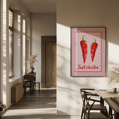 Kitchen Wall Art Print, Just Chillin'