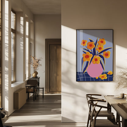 Colourful Kitchen Print, Flowers