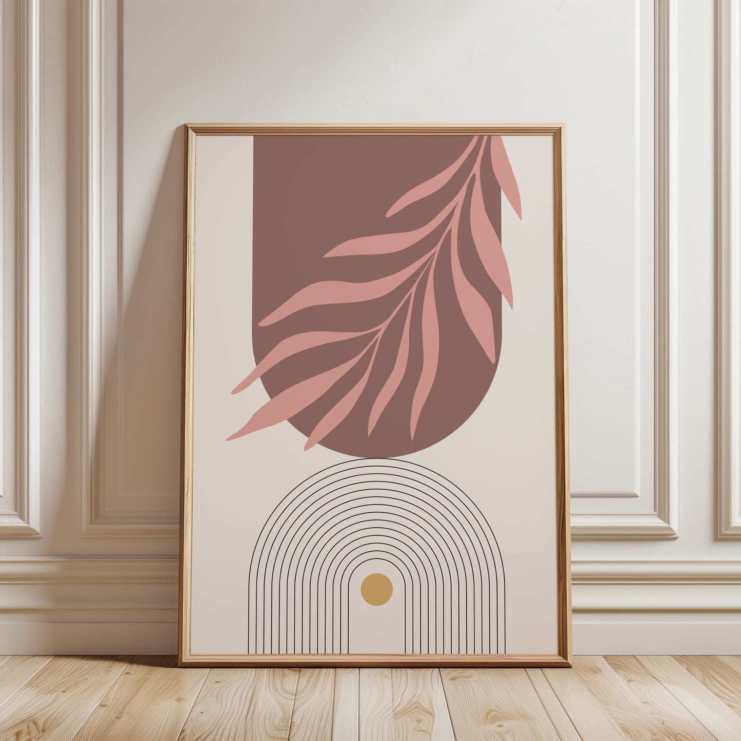 Set of 3 Dusky Pink Boho Wall Art Prints
