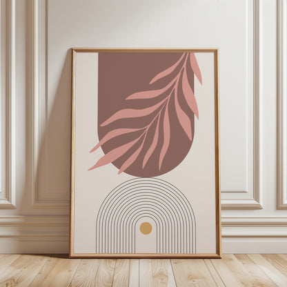 Set of 3 Dusky Pink Boho Wall Art Prints