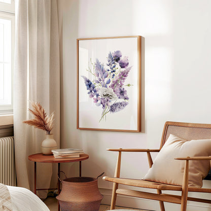 Floral Print, Lilac Botanical Wall Art