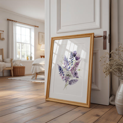 Floral Print, Lilac Botanical Wall Art