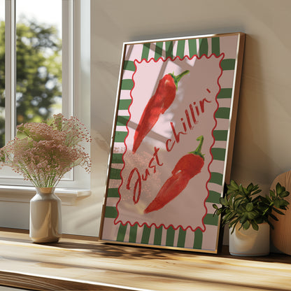 Kitchen Wall Art Print, Just Chillin'