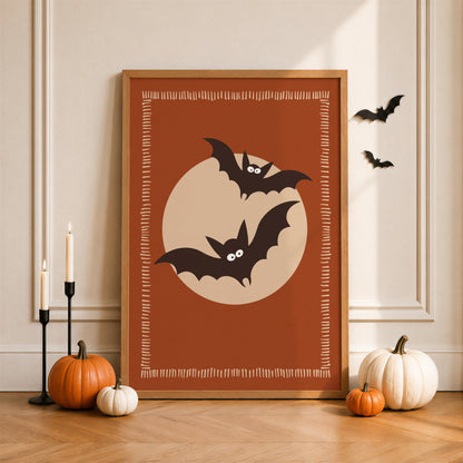 Halloween Wall Art Print, Bats