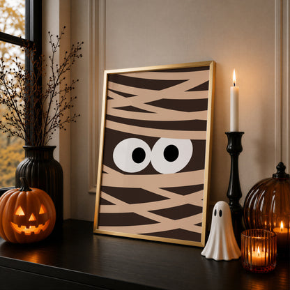 Halloween Wall Art Print, Mummy