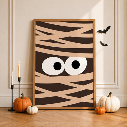 Halloween Wall Art Print, Mummy