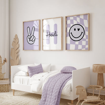 Girls lilac bedroom decor