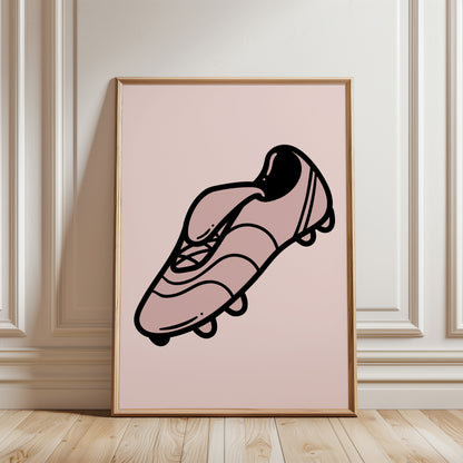 Girls pink football poster