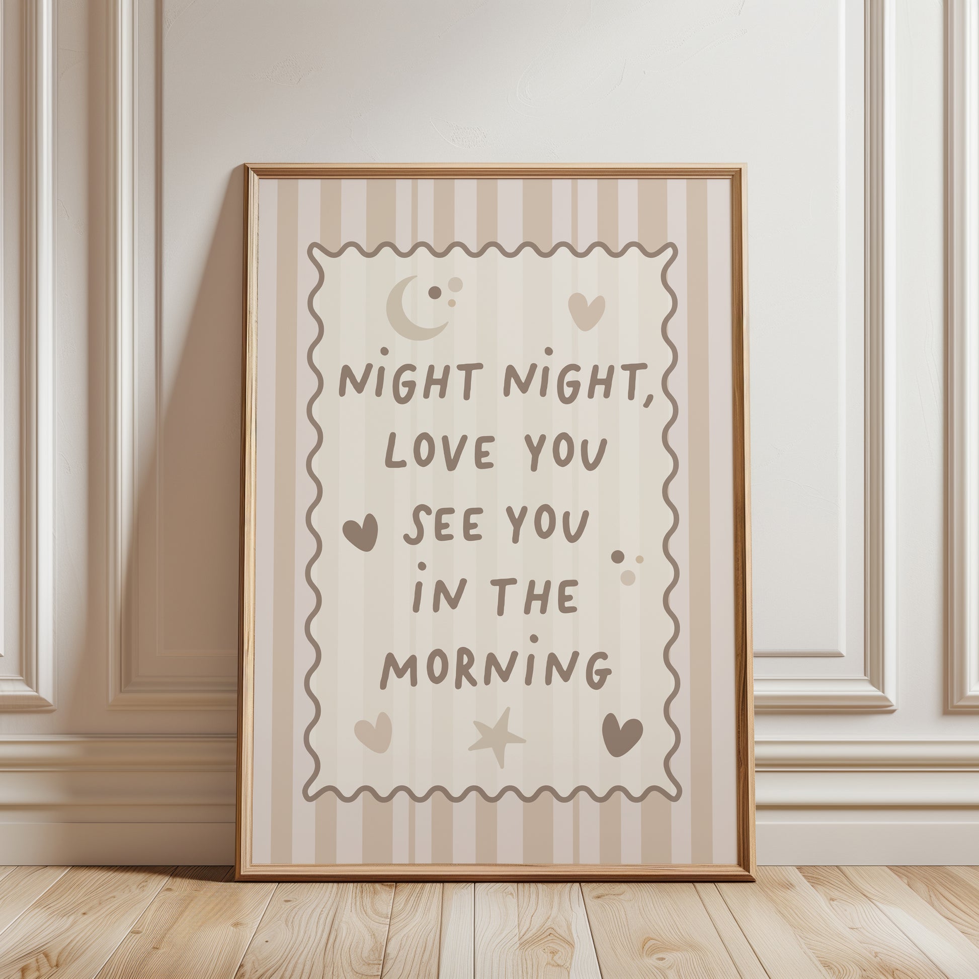 night night love you see you in the morning quote print