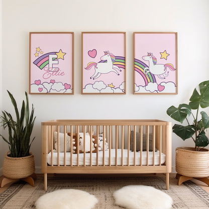 Girls personalised unicorn prints