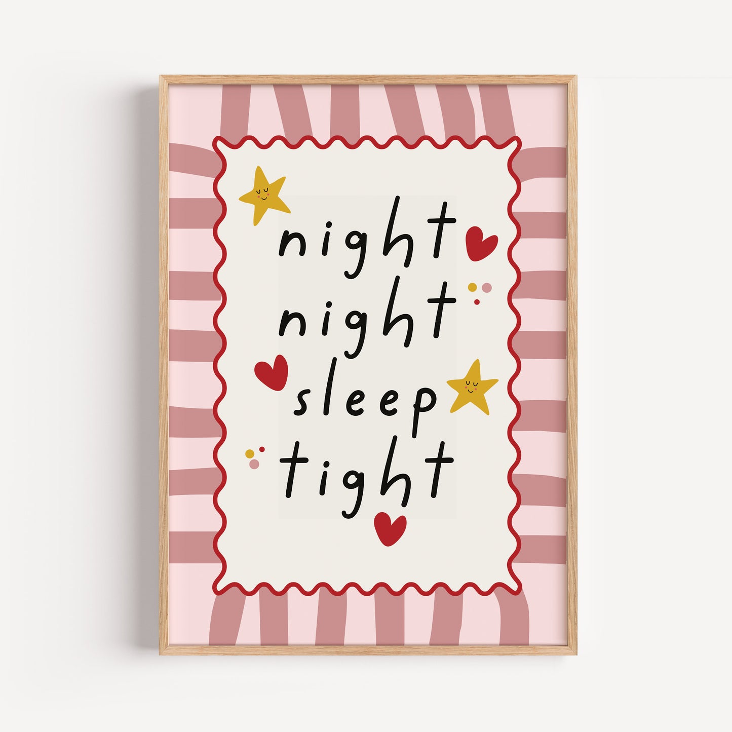 Girls print, night night sleep tight