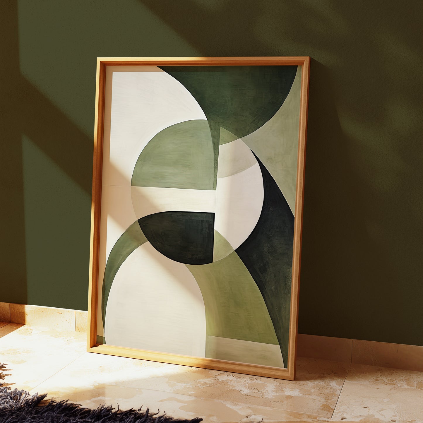 Green Geometric Wall Print