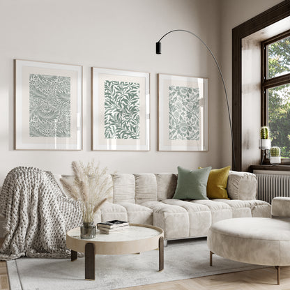 Green botanical living room wall aer