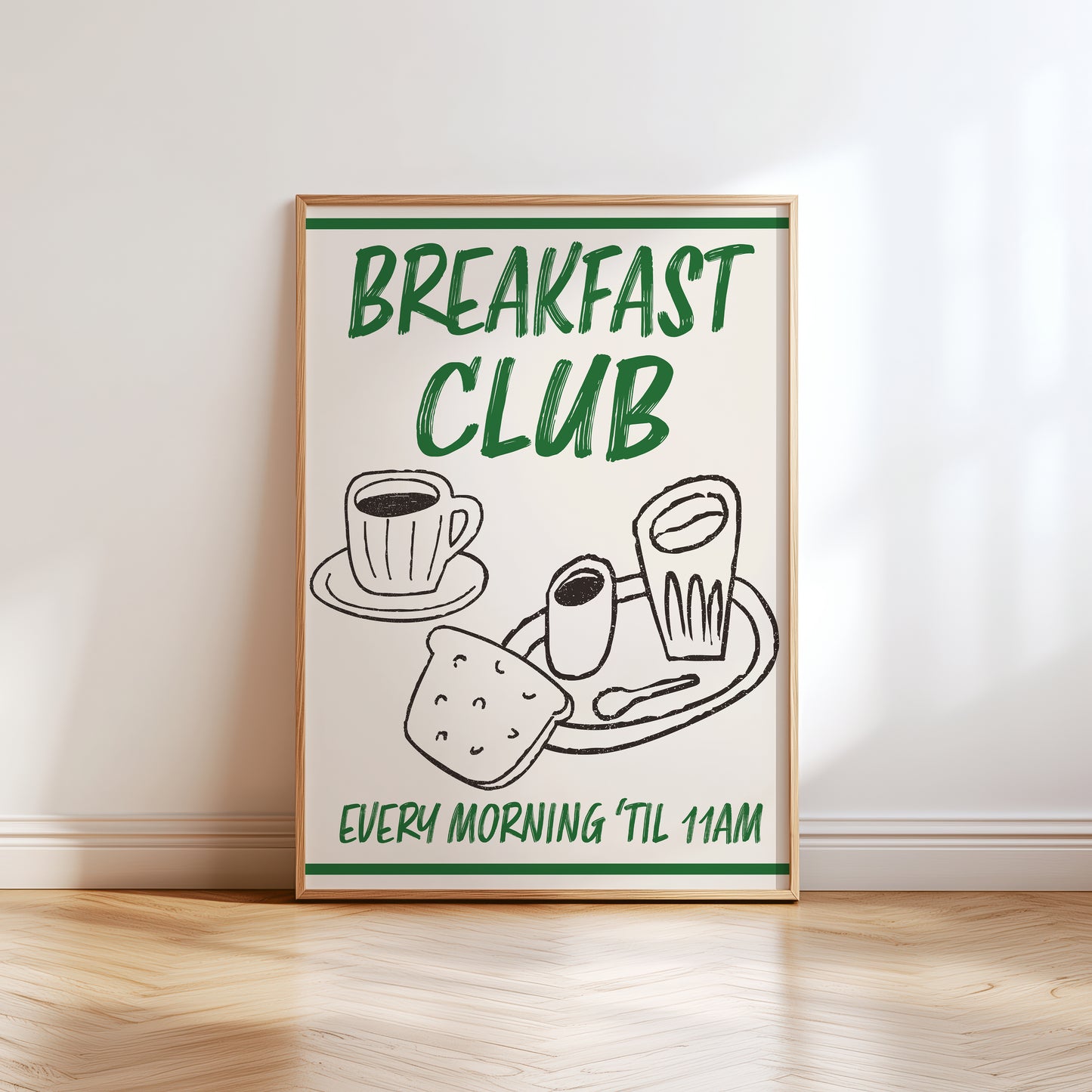 green breakfast club print