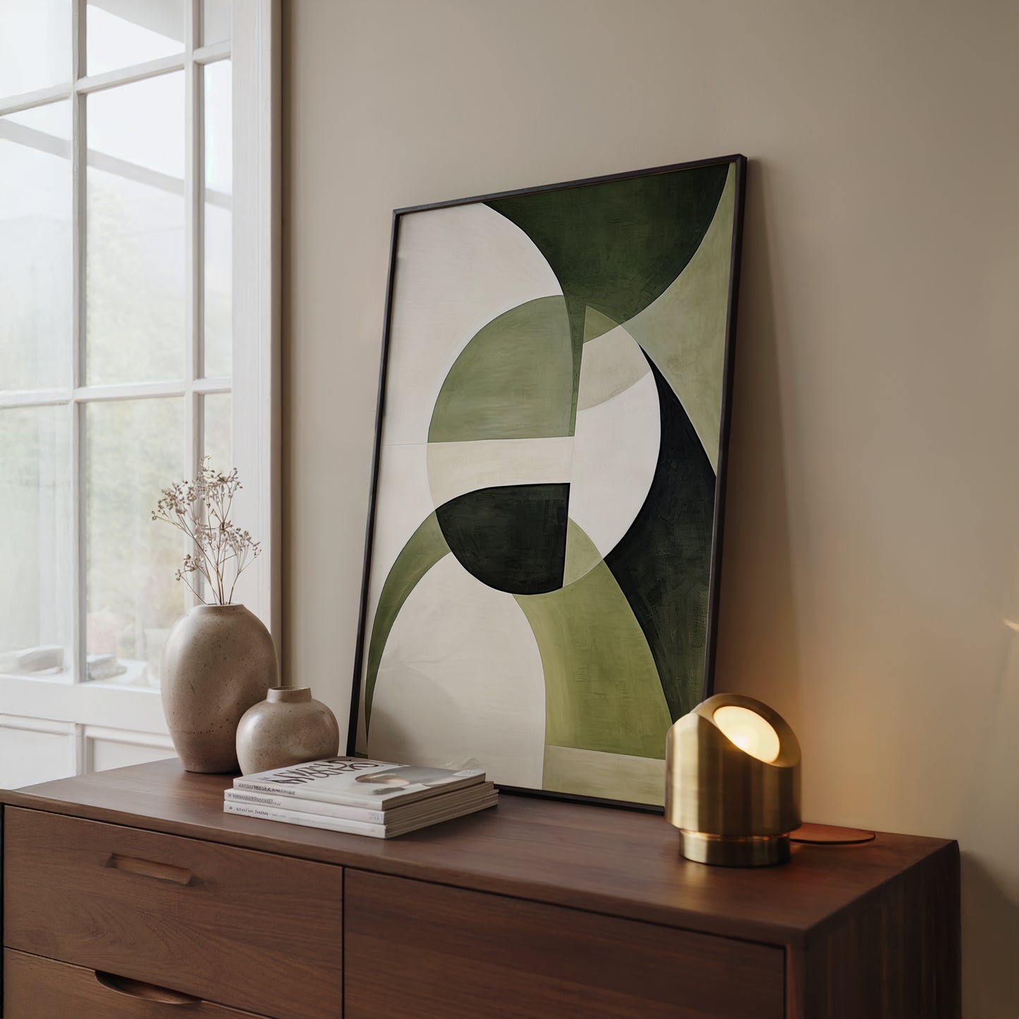 Green Geometric Wall Print
