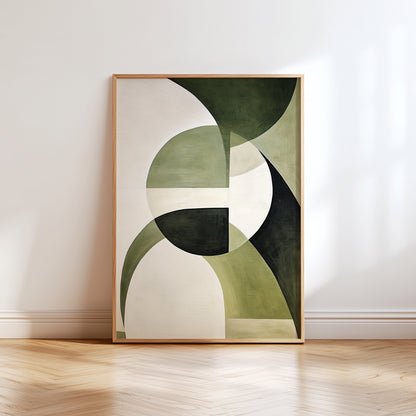 Green Geometric Wall Print