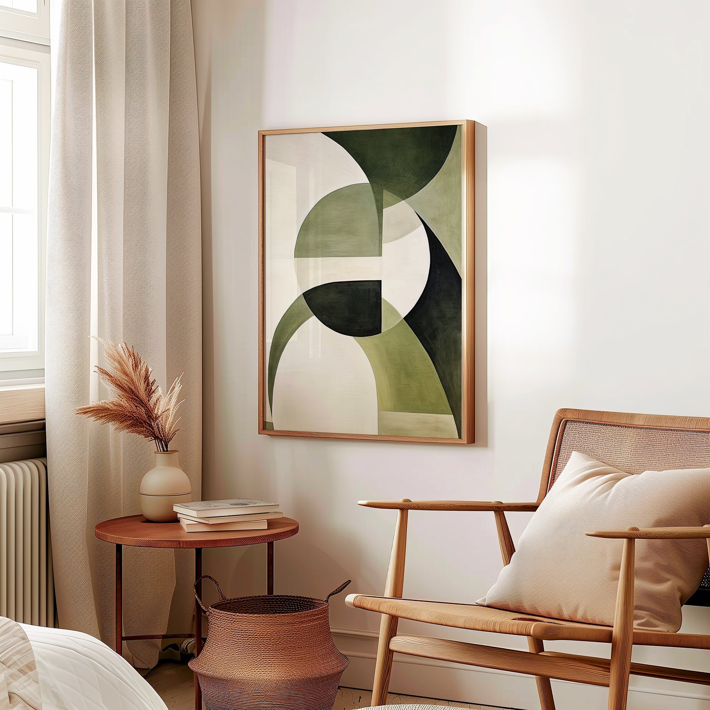 Green Geometric Wall Print