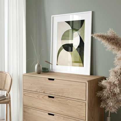 Green Geometric Wall Print