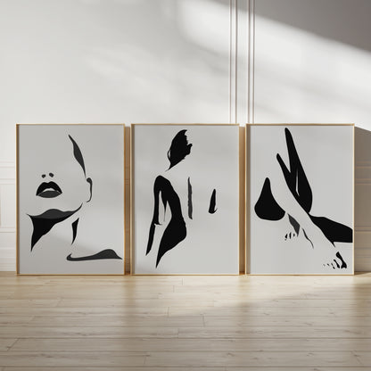grey bedroom wall art