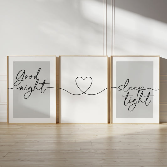 grey romantic bedroom wall art prints