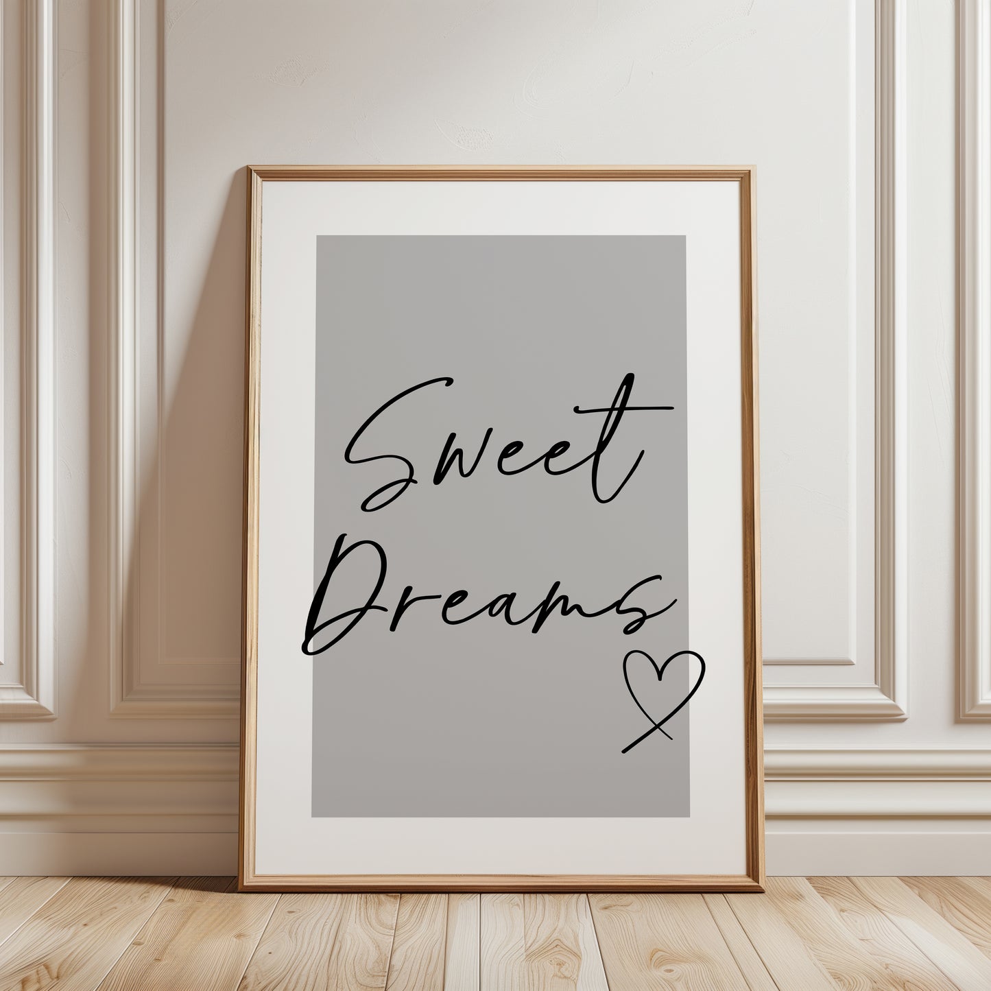 Set of 3 Bedroom Prints, Get Comfy, Sweet Dreams, Grey