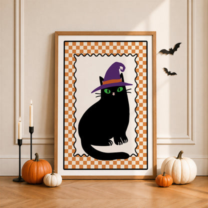 Halloween Print, Black Cat