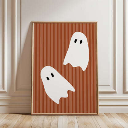 halloween print with ghosts