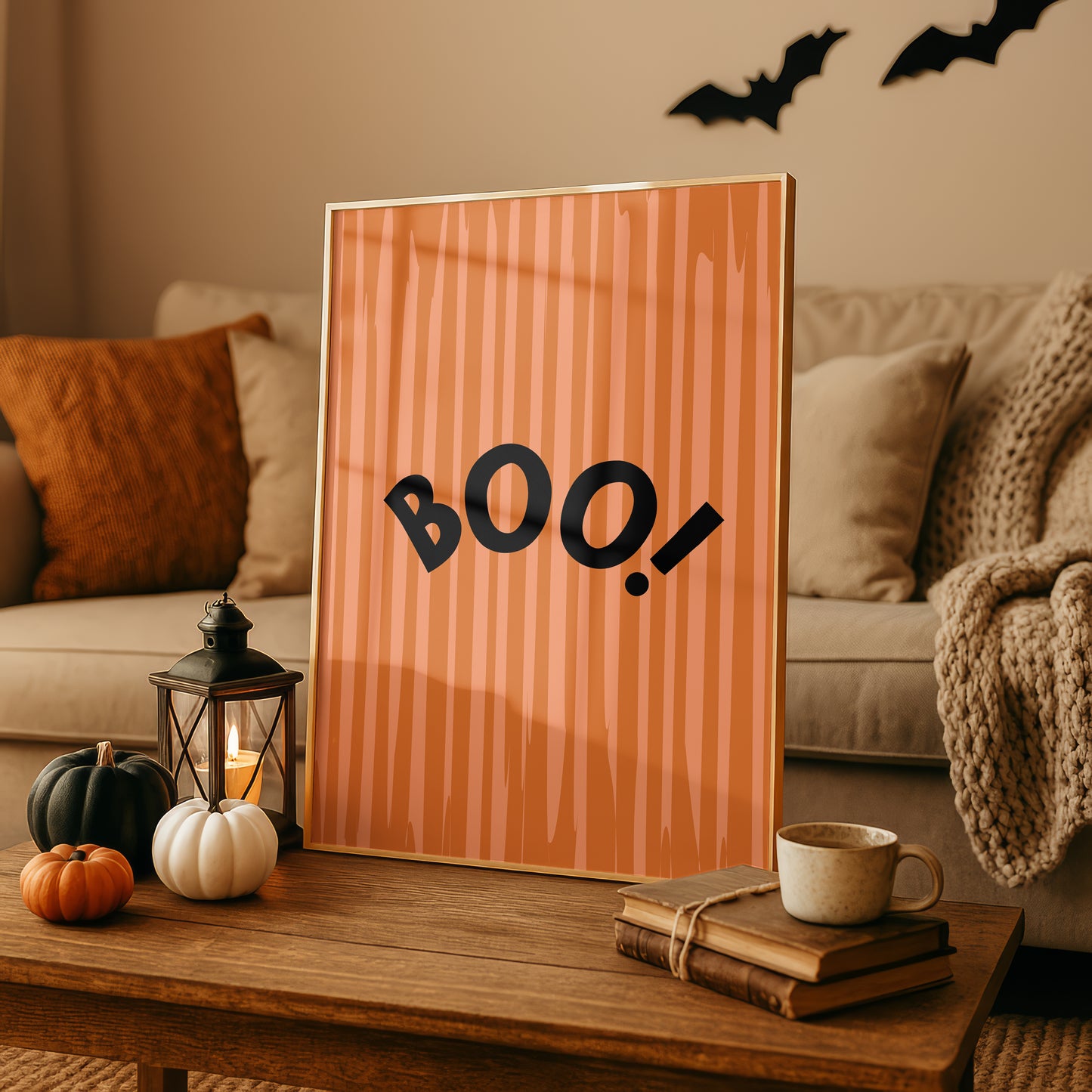 Halloween Wall Art, Boo Print