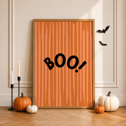 Halloween Wall Art, Boo Print