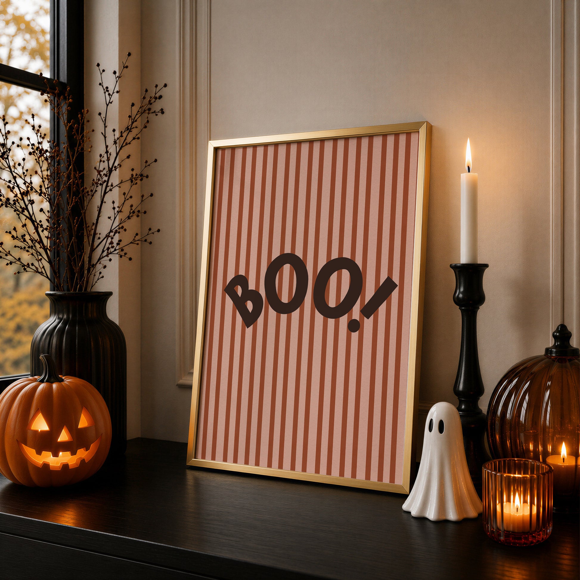 halloween print with boo quote