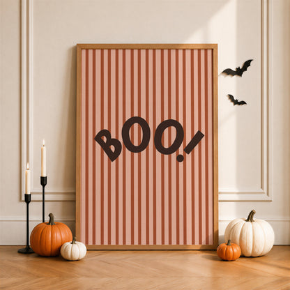 Halloween Wall Art Print, Boo