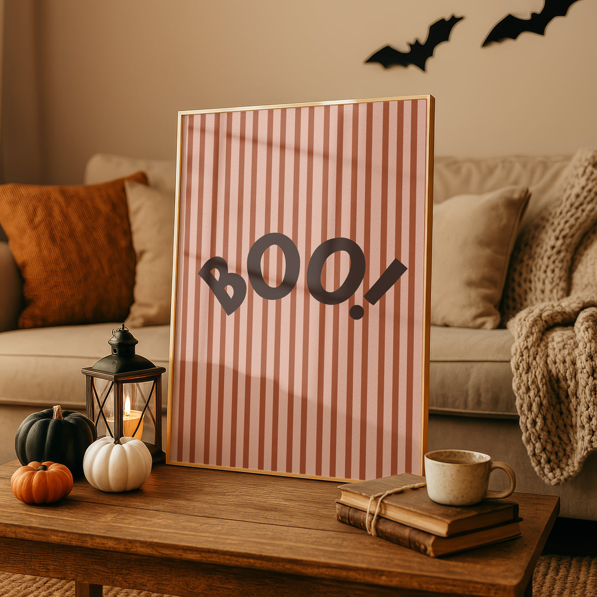 Halloween Wall Art Print, Boo