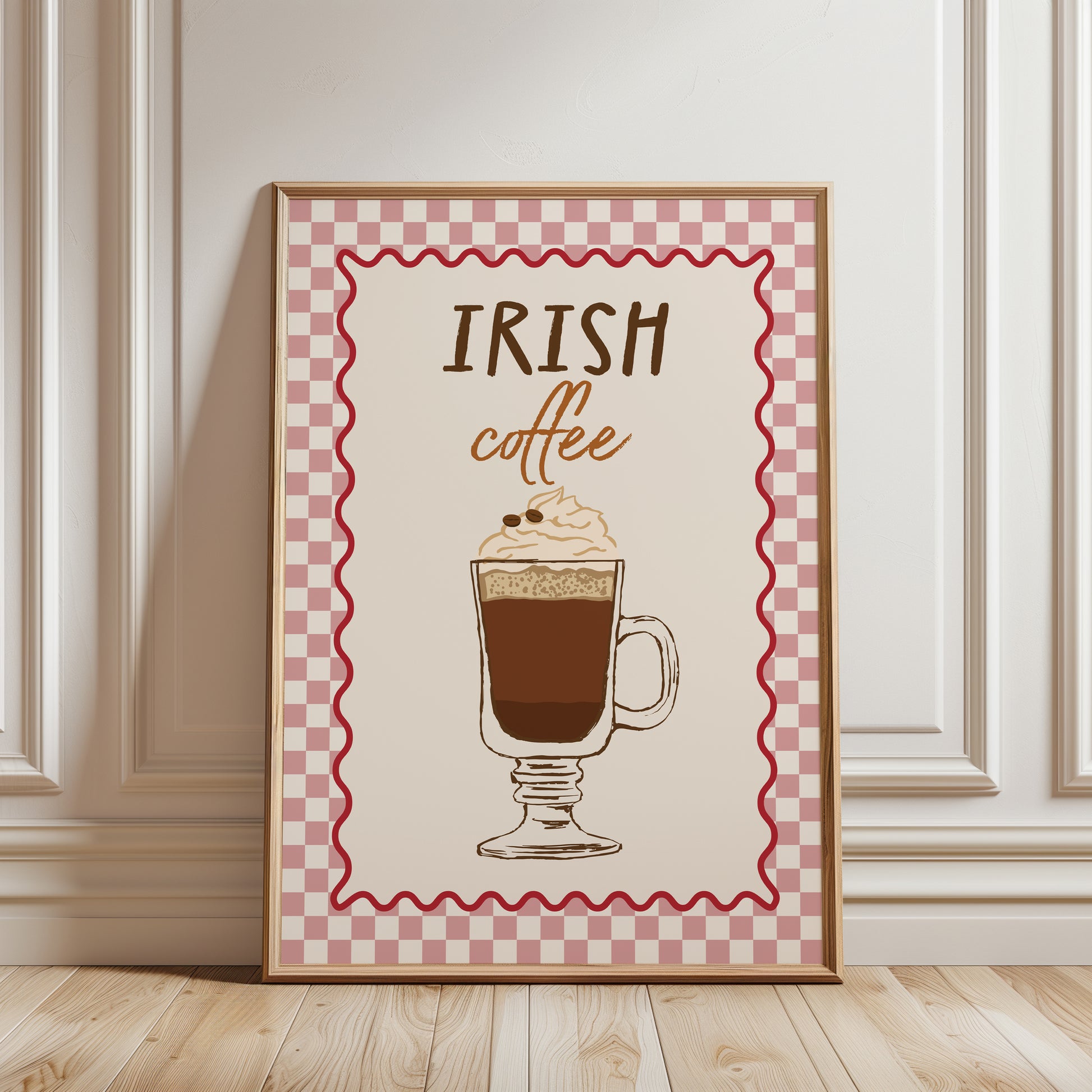 Irish coffee cocktail print