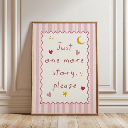 Set of 3 Girls Cute Playroom Wall Art Prints, Pink