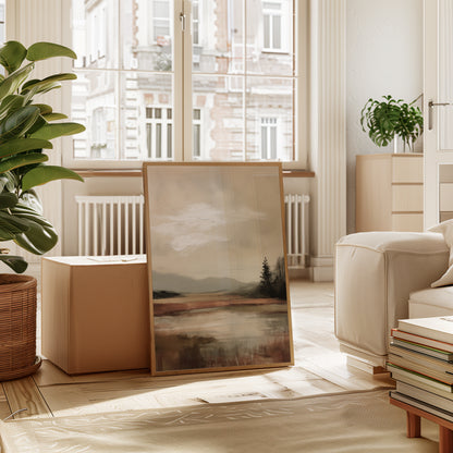 Neutral Landscape Abstract Wall Print